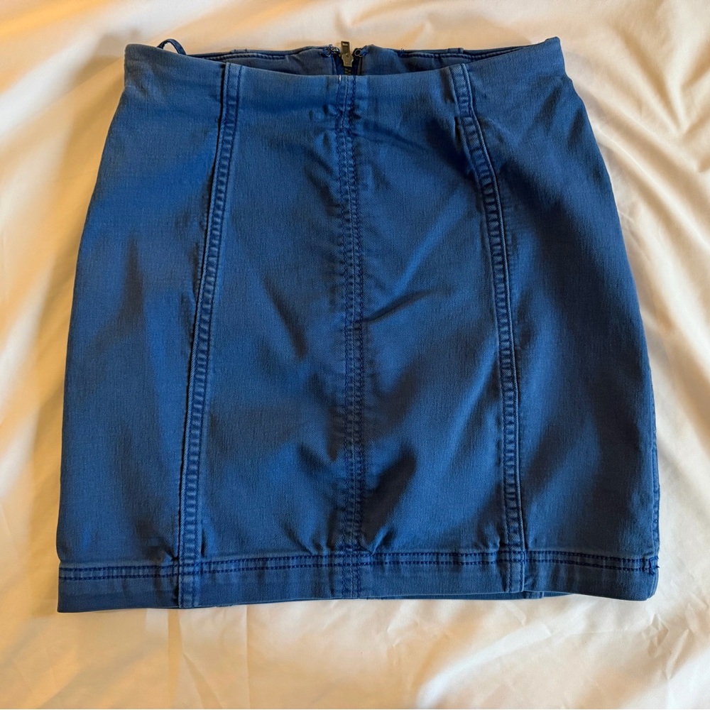 Classic Navy Free People Mini Skirt
